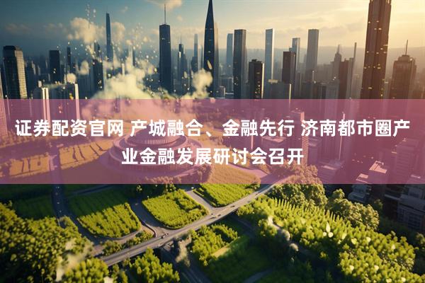 证券配资官网 产城融合、金融先行 济南都市圈产业金融发展研讨会召开