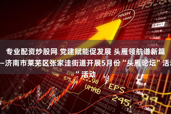 专业配资炒股网 党建赋能促发展 头雁领航谱新篇——济南市莱芜区张家洼街道开展5月份“头雁论坛”活动