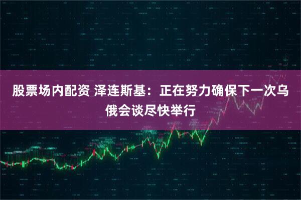 股票场内配资 泽连斯基：正在努力确保下一次乌俄会谈尽快举行